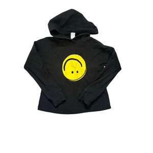 Melrose and Market Kids Smiley Face Black Hoodie Size 7-8 Pullover